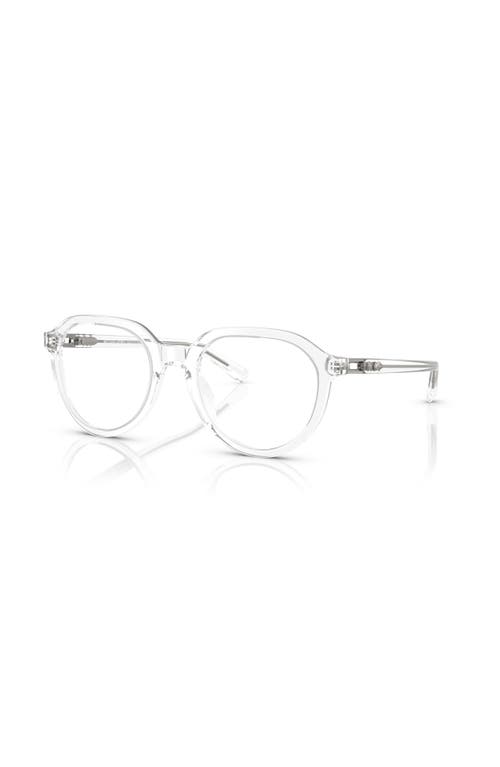 Michael Kors 53mm Round Optical Glasses In Transparent