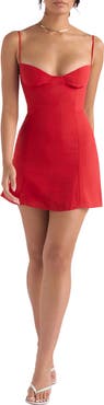 christiana red mini dress 'Christiana' Red Mini Dress