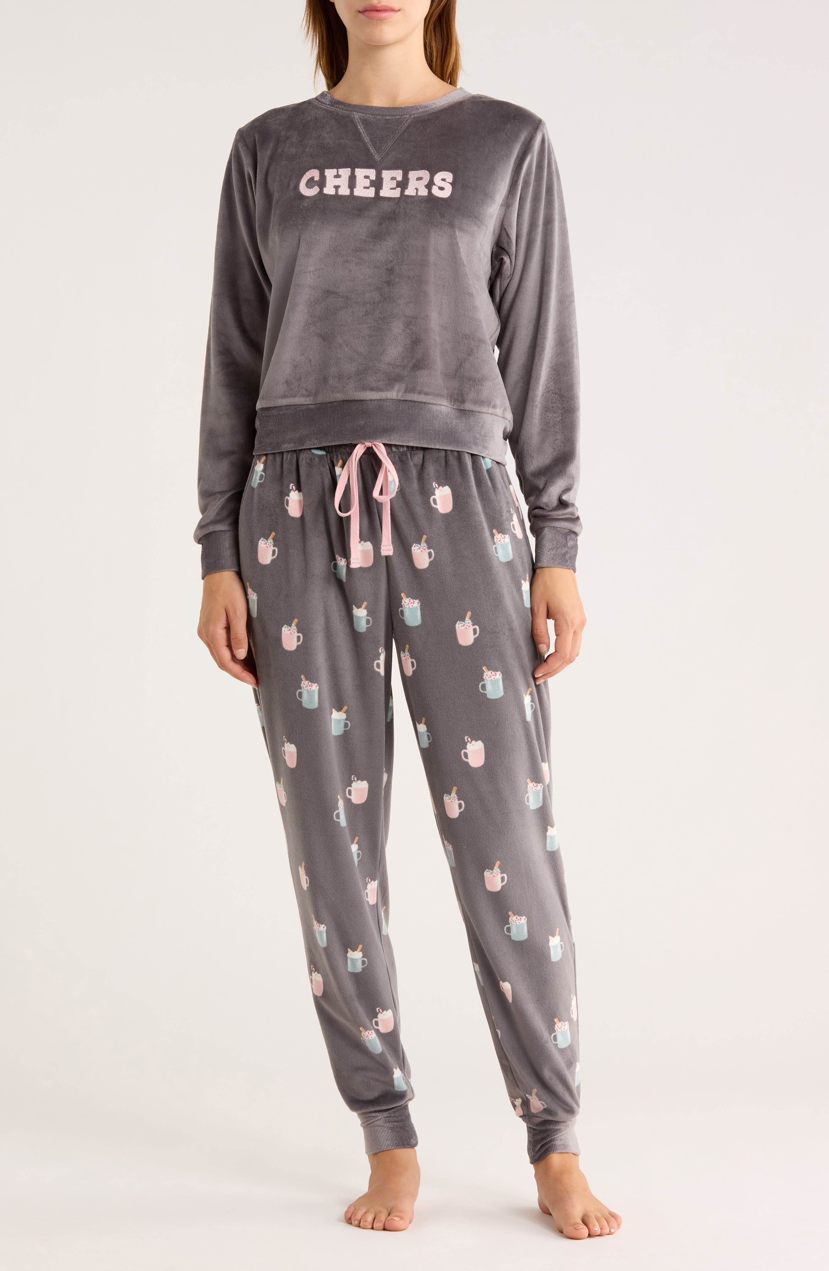 Honeydew Cozy Velour Top & Joggers Pajamas