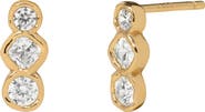 MADE BY MARY Tova Bezel Set Drop Stud Earrings