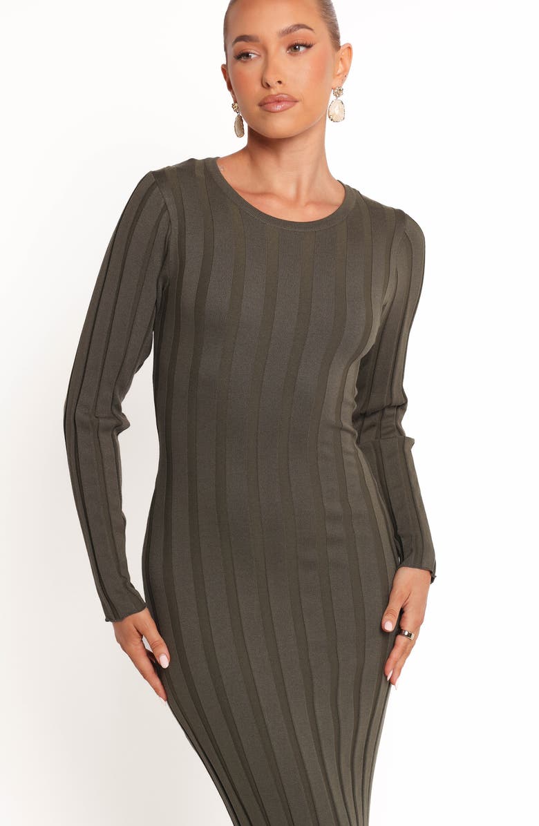 Petal & Pup Carlson Long Sleeve Maxi Dress, Alternate, color, Olive