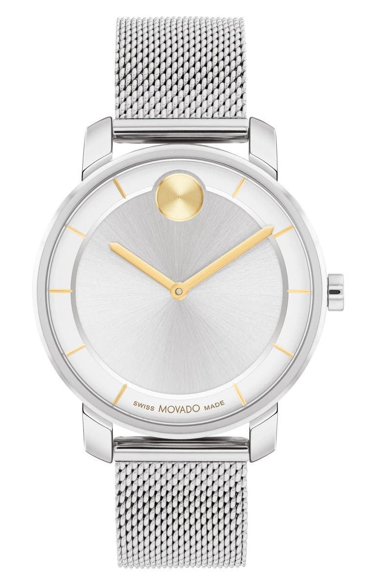 Movado Bold Access Mesh Strap Watch, 34mm, Main, color, 