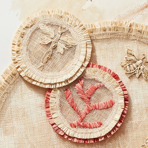 Joanna Buchanan Hand Beaded Coasters In Multi