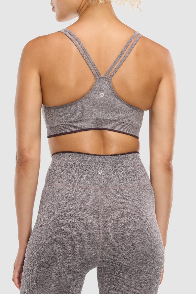 Seamless Melange Cami Bra, Alternate, color, Cocoa