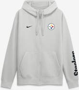 Nike Men's Nike Gray Pittsburgh Steelers Cool Down Club Full-Zip Hoodie
