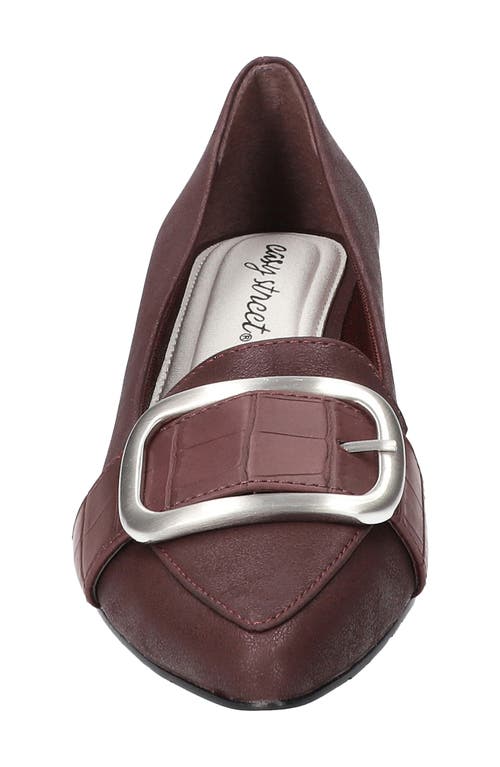 Easy Street Amber Pointed Toe Pump In Burgundy