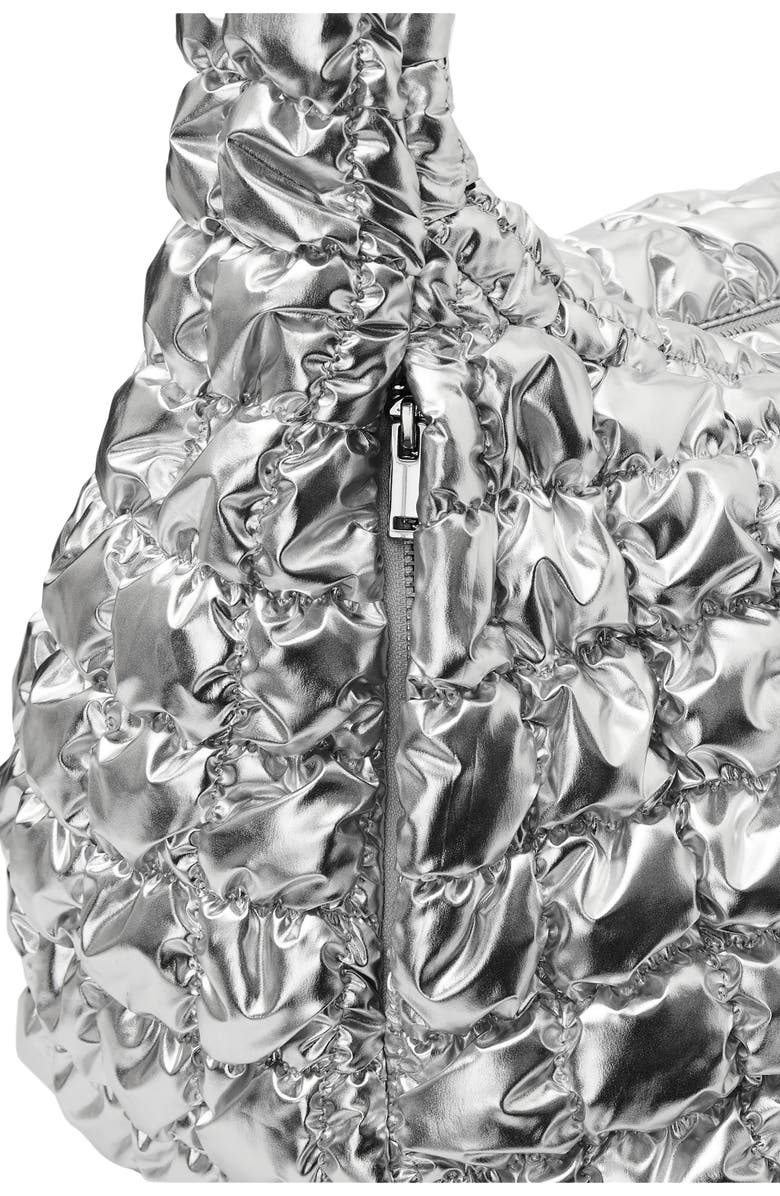 COS Oversize Metallic Quilted Shoulder Bag, Alternate, color,