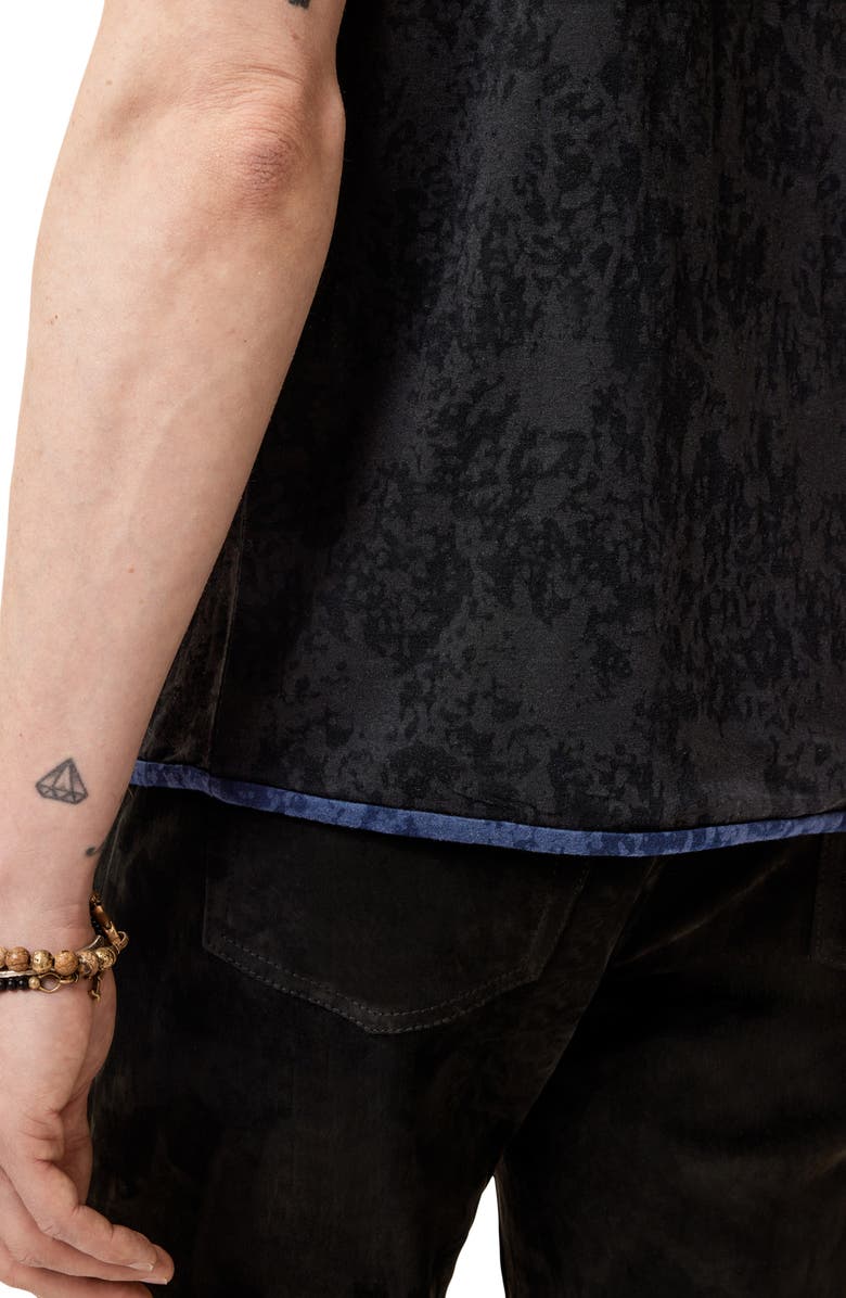 John Varvatos Reyes Reversible Burnout T-Shirt, Alternate, color, Black