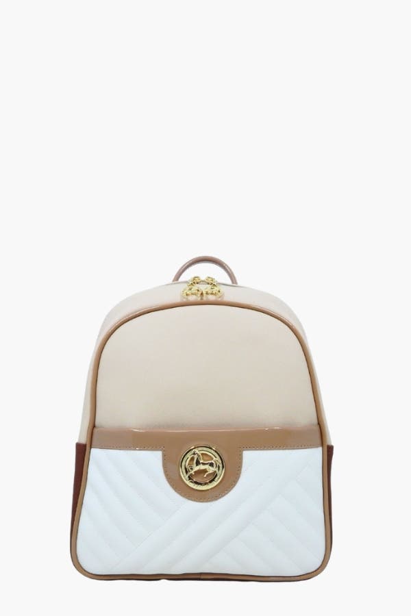 Ciao Bella 538 Backpack, Main, color, Beige / White