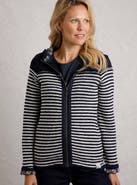 Weird Fish Bianca Full Zip Stripe Macaroni Hoodie