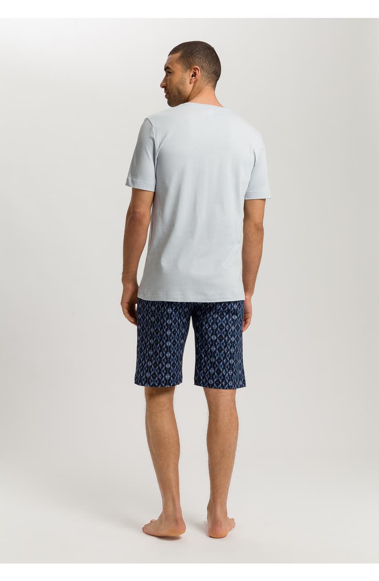 Hanro Night And Day Cotton Pajama Set, Alternate, color, Blue Diamonds