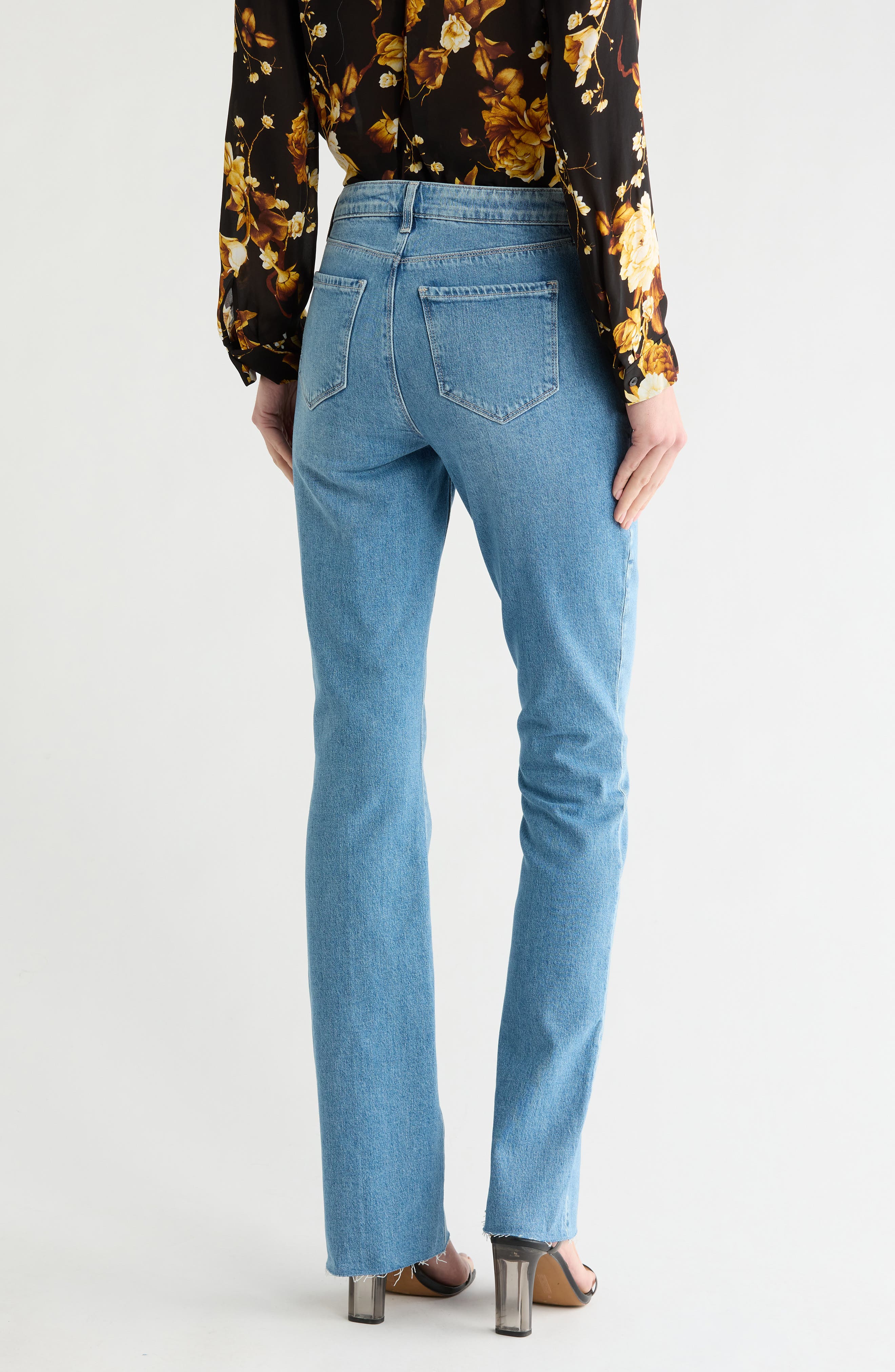 Ruth Raw Hem Straight Leg Jeans - image 2
