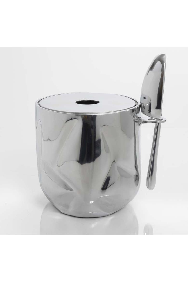 Dutton Ice Bucket with Scoop, Alternate, color, Silver & Gold