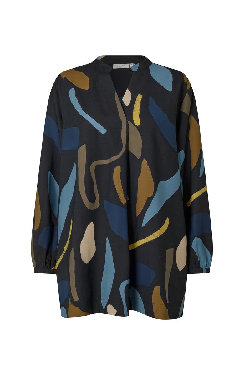 Masai Copenhagen MaGenevra Long Sleeve V-Neck Tunic, Alternate, color, Proven Blue