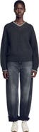 SANDRO Braided V-neck sweater