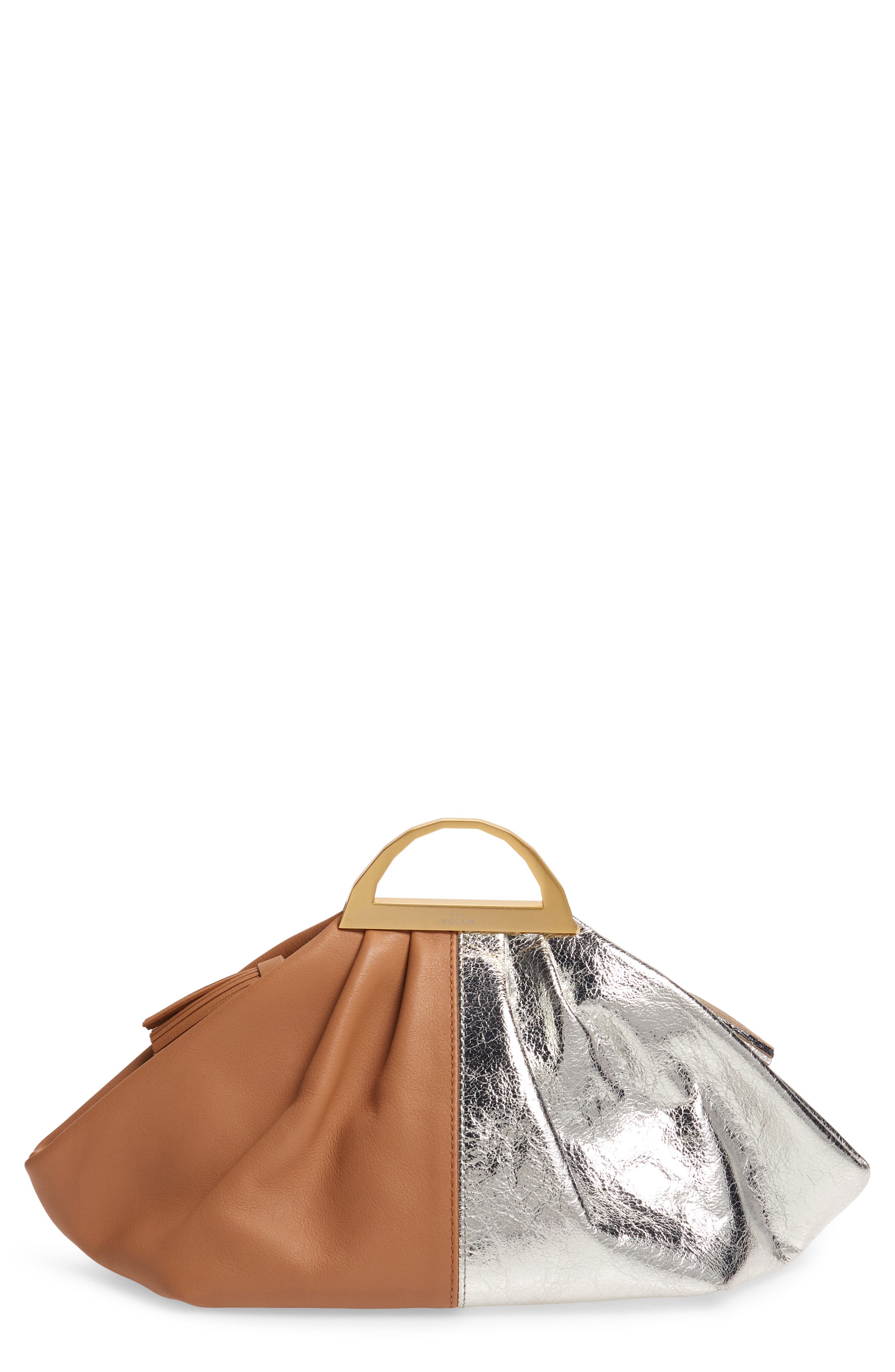 the VOLON Gabi Leather Top Handle Bag, Main, color, 