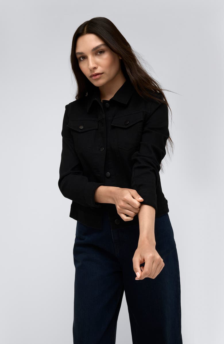 Kenneth Cole Denim Trucker Jacket, Alternate, color, Nik Wash