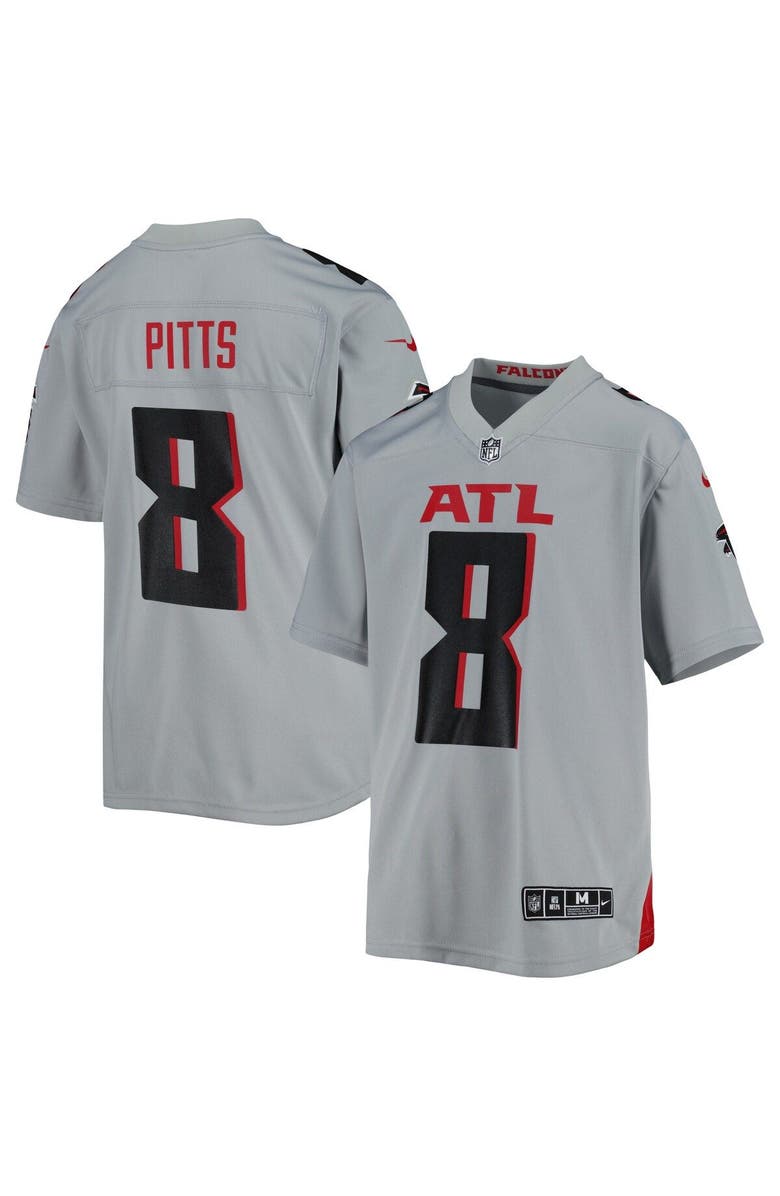 Nike Youth Nike Kyle Pitts Gray Atlanta Falcons Inverted Game Jersey, Main, color, Gray