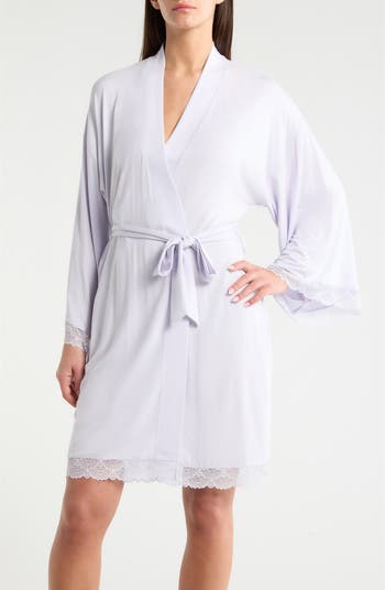 Nordstrom Moonlight Eco Lace Trim Robe | Nordstrom