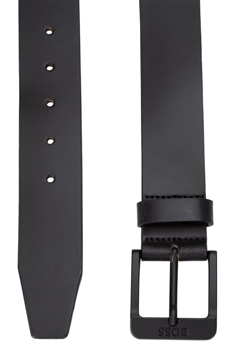 Jemio Leather Belt, Alternate, color, BLACK