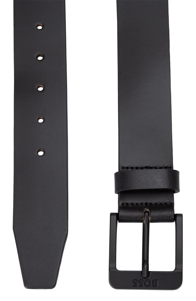 BOSS Jemio Leather Belt, Alternate, color, Black