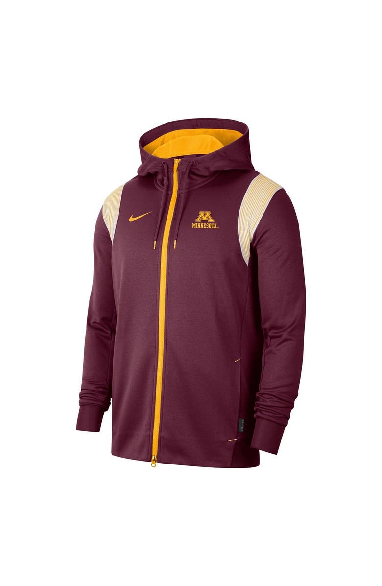 Nike Men's Nike Maroon Minnesota Golden Gophers Sideline Performance Full-Zip Hoodie, Alternate, color, 