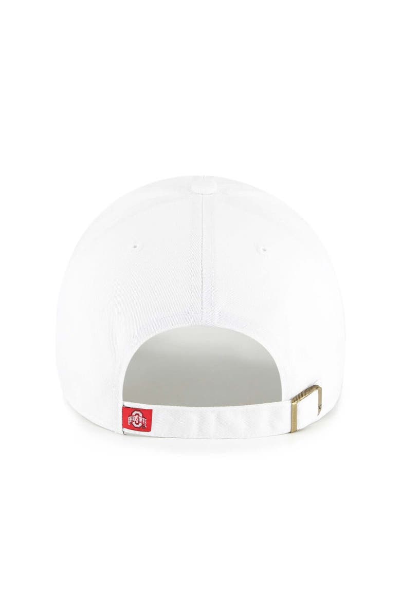 Men's '47 White Ohio State Buckeyes Clean Up Adjustable Hat, Alternate, color, White