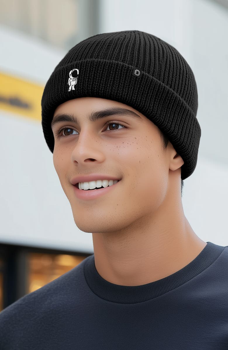 Dalix Astronaut Beanie, Alternate, color, Black