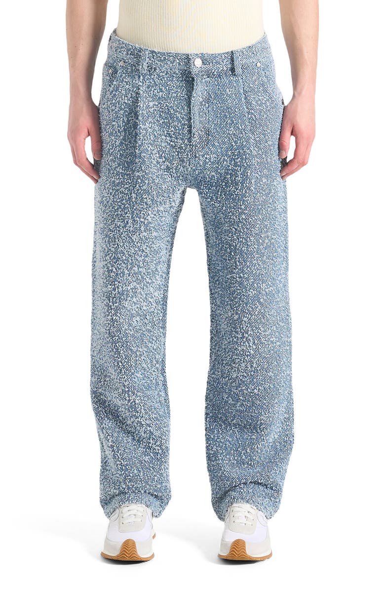 Manière De Voir Arnault Boucle Pleated Jeans, Alternate, color, Blue