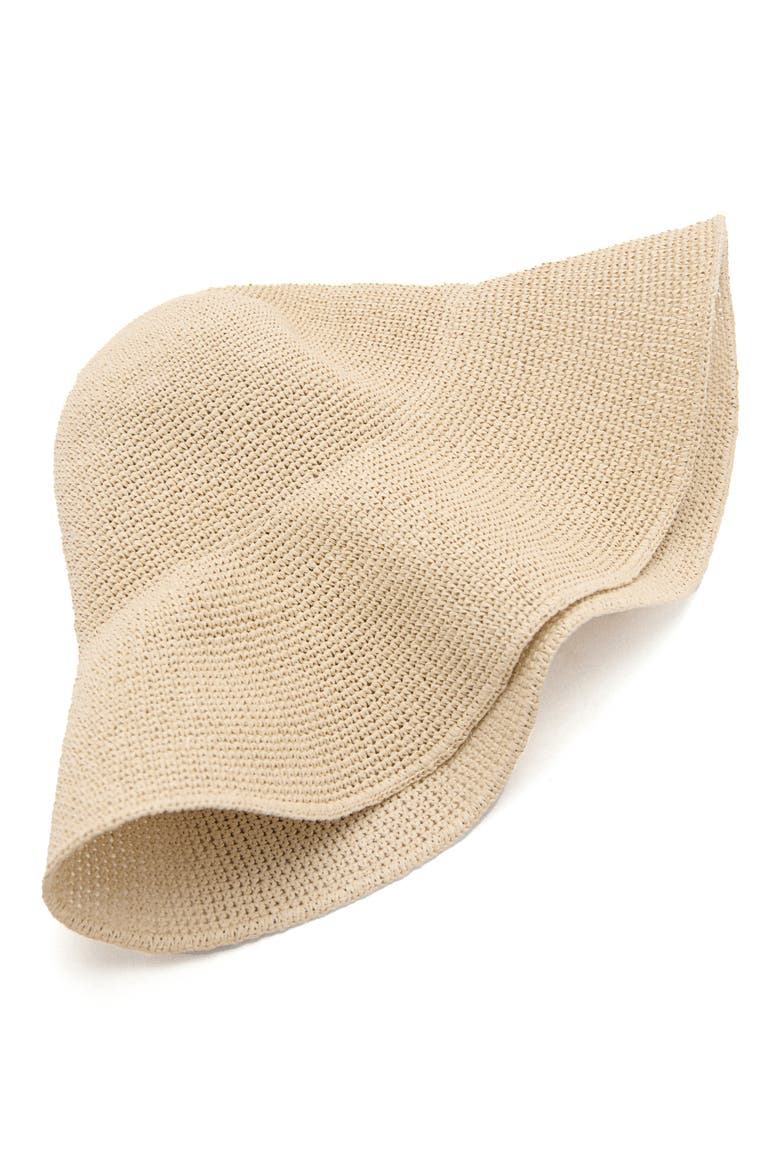 Straw Bucket Hat, Alternate, color, ECRU