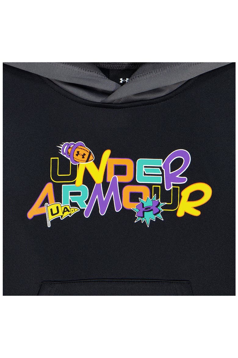 Kids' Retro Hoodie & Joggers Set, Alternate, color, BLACK