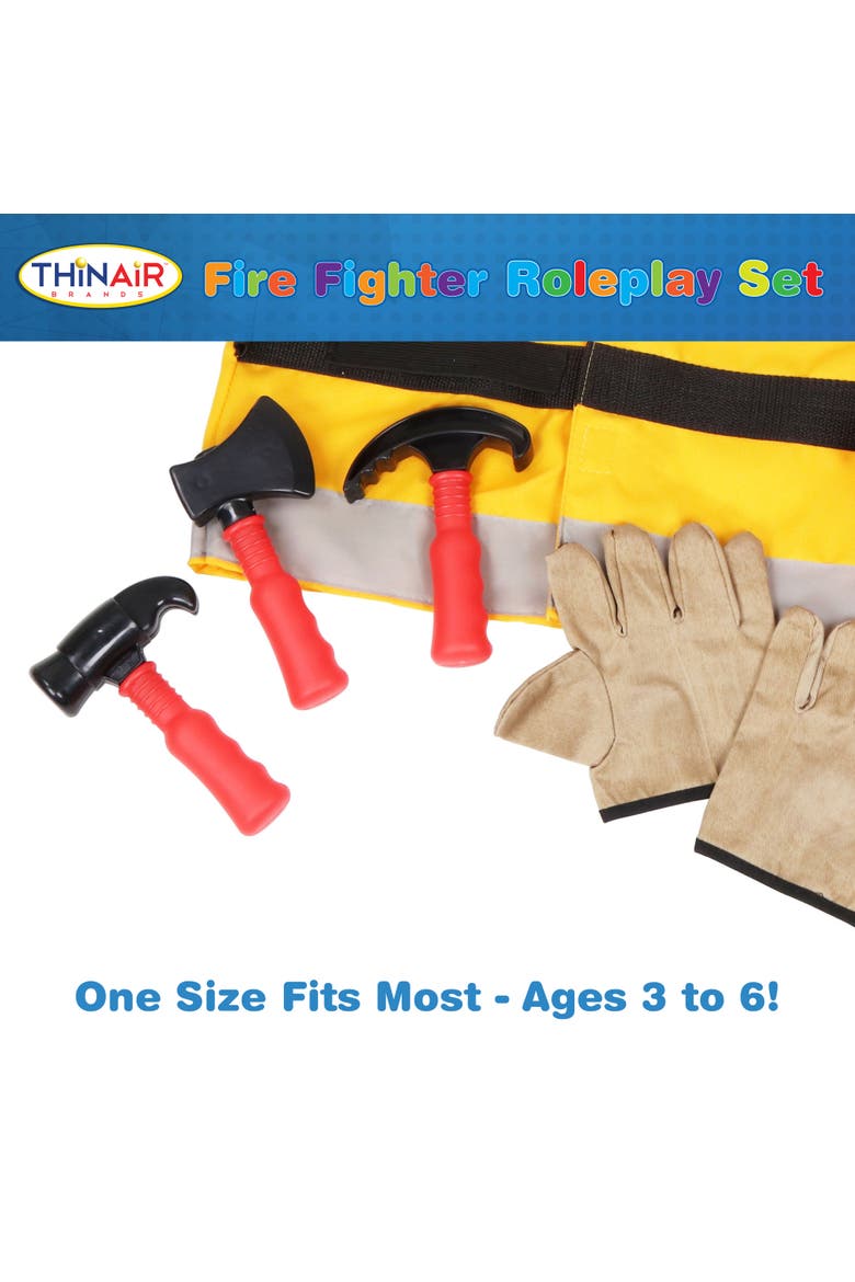 Firefighter Roleplay Set, 10 Piece Costume, Alternate, color, Multicolored