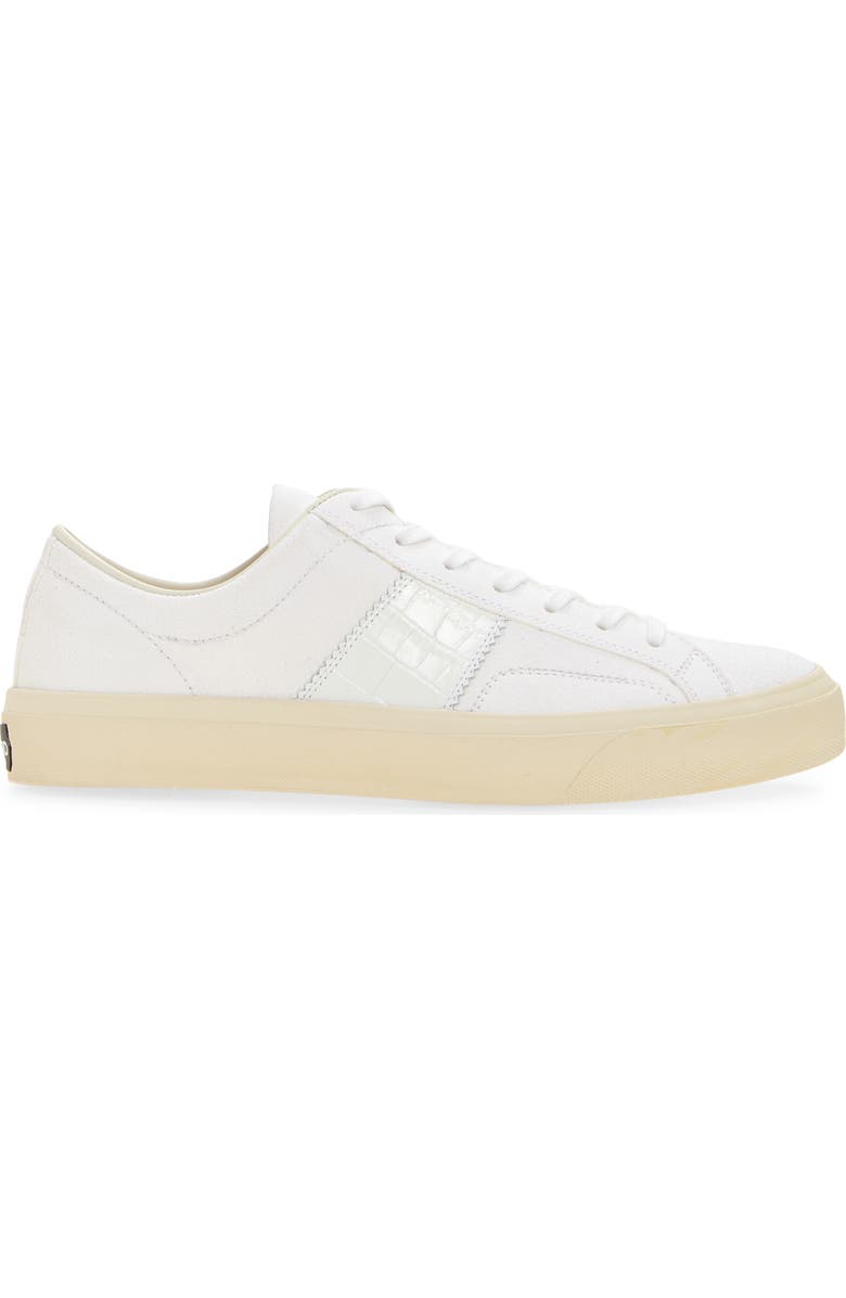 TOM FORD Cambridge Low Top Sneaker, Alternate, color, Optical White/ Cream