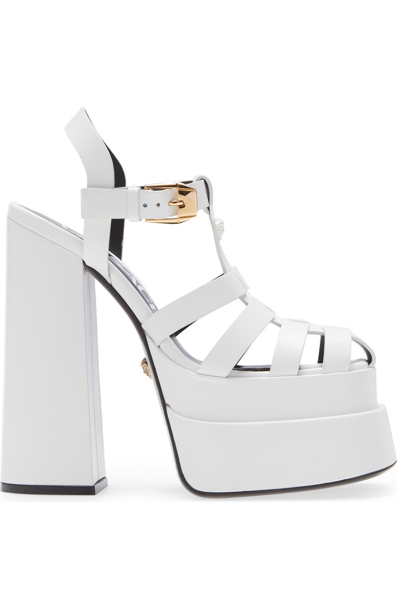 Versace La Medusa Platform Fisherman Sandal, Alternate, color,