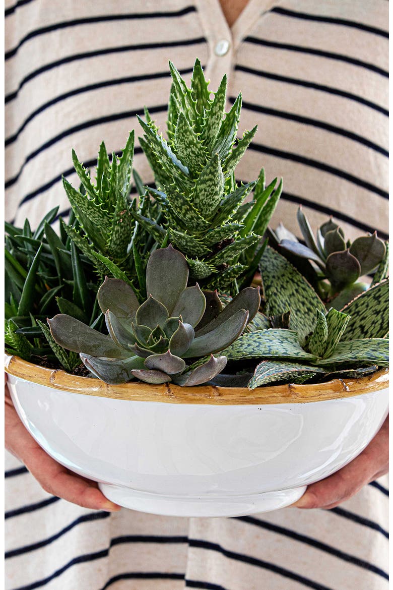 Bamboo Ceramic Serving Bowl, Alternate, color, BAMBOO/ NATURAL