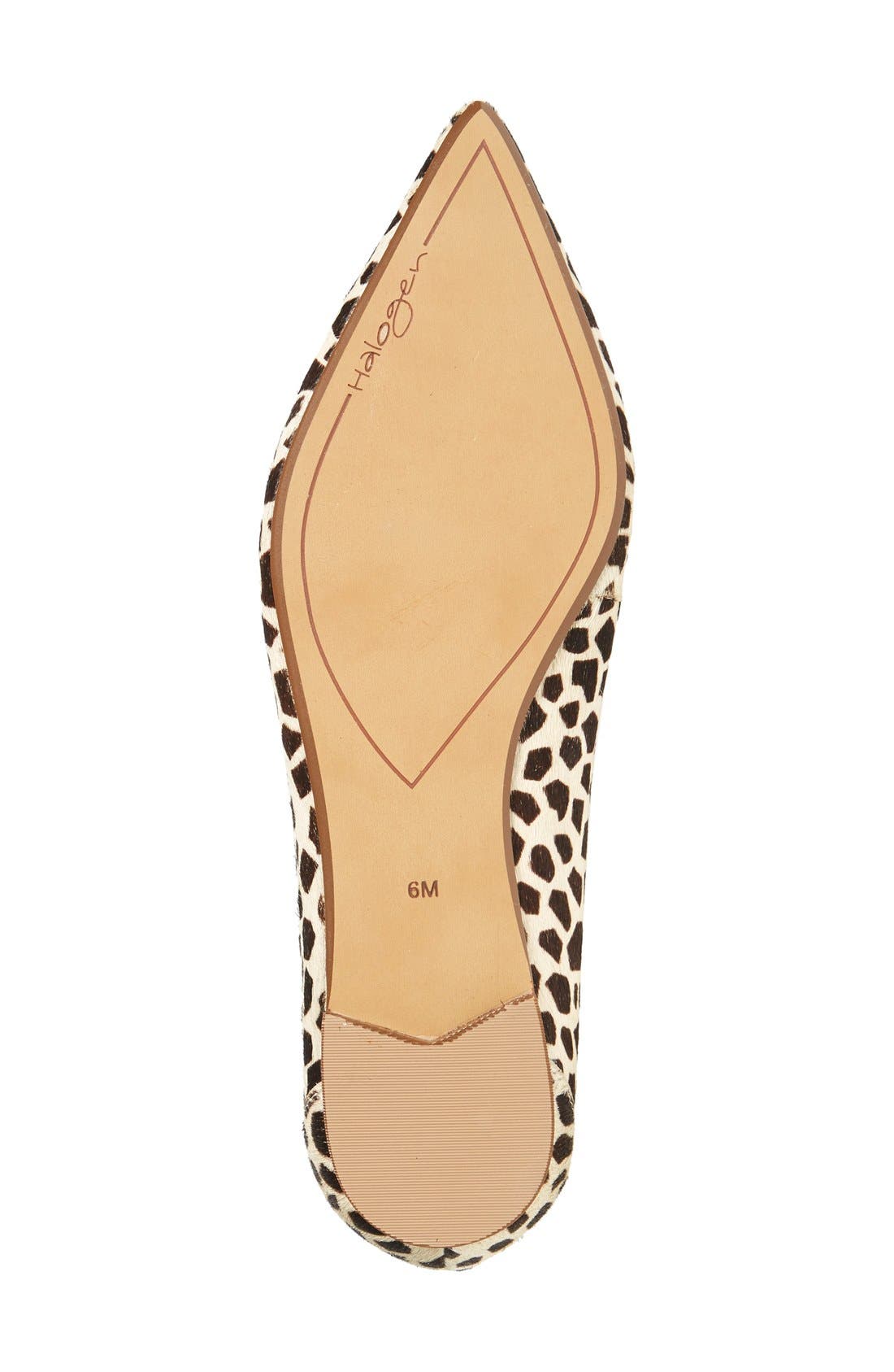 Halogen<sup>®</sup> 'Owen' Genuine Calf Hair Pointy Toe Ghillie Flat, Alternate, color, 