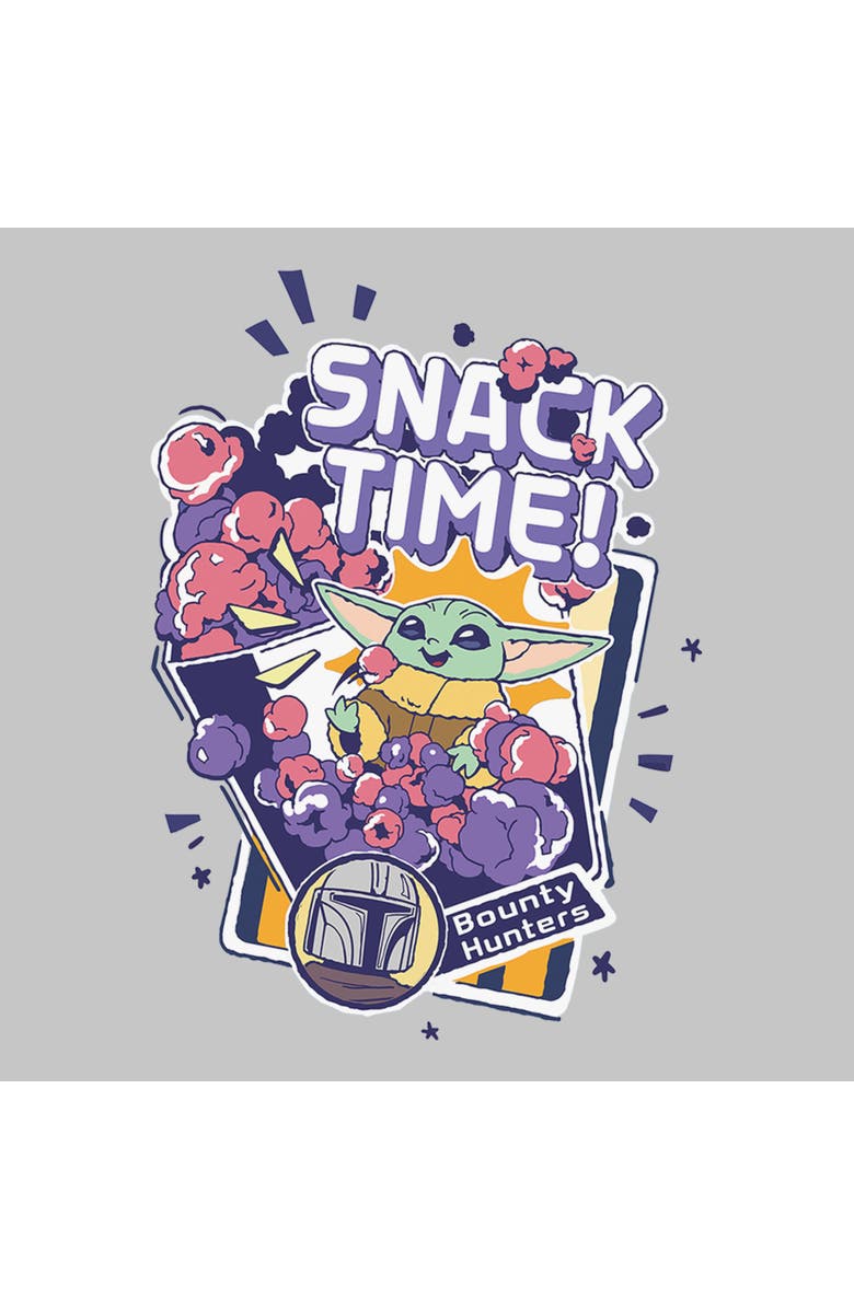 Star Wars: The Mandalorian and Grogu Junior's Star Wars The Mandalorian and Grogu The Child Happy Snack Time  Graphic T-Shirt, Alternate, color, Athletic Heather