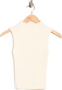DRESS TO Mock Neck Ribbed Sweater Tank