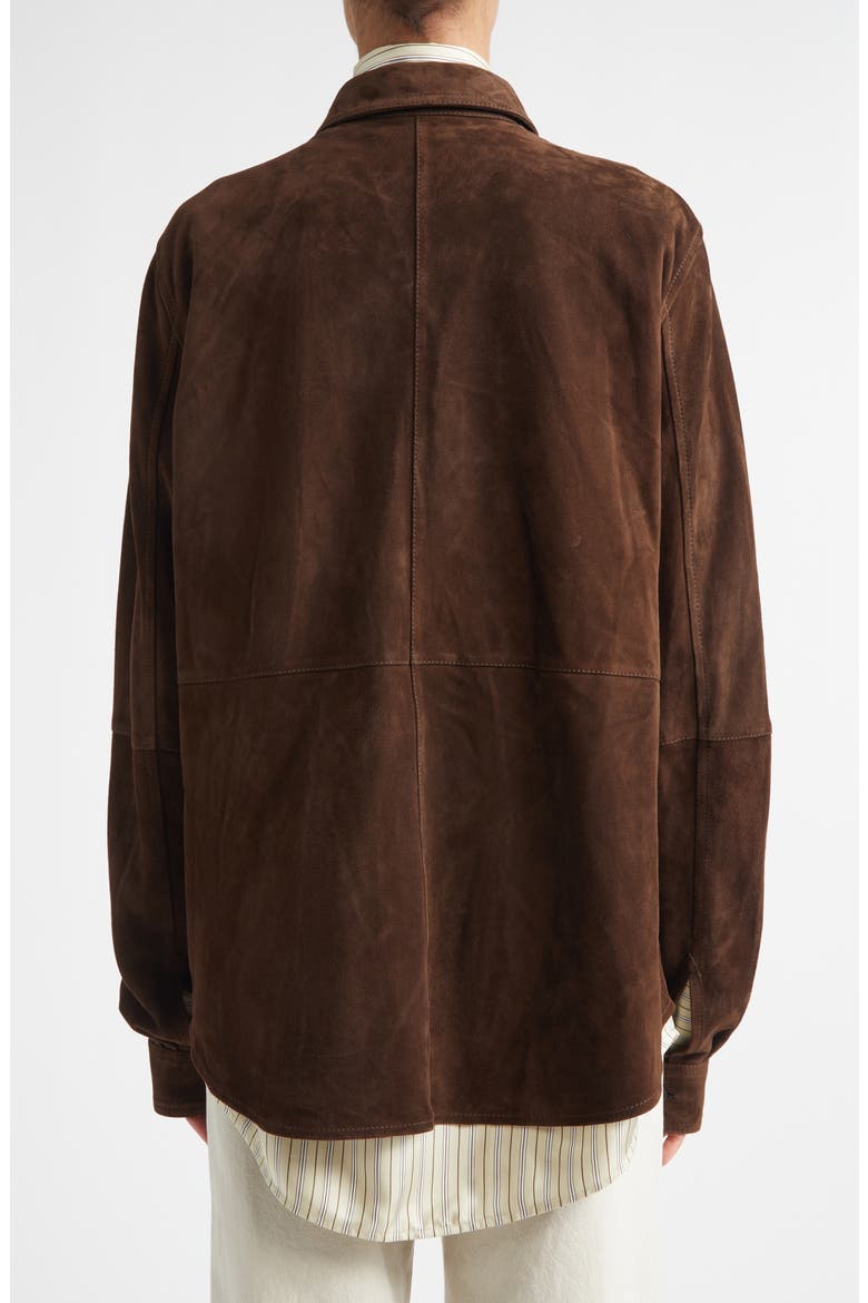 Soft Suede Overshirt, Alternate, color, BARK