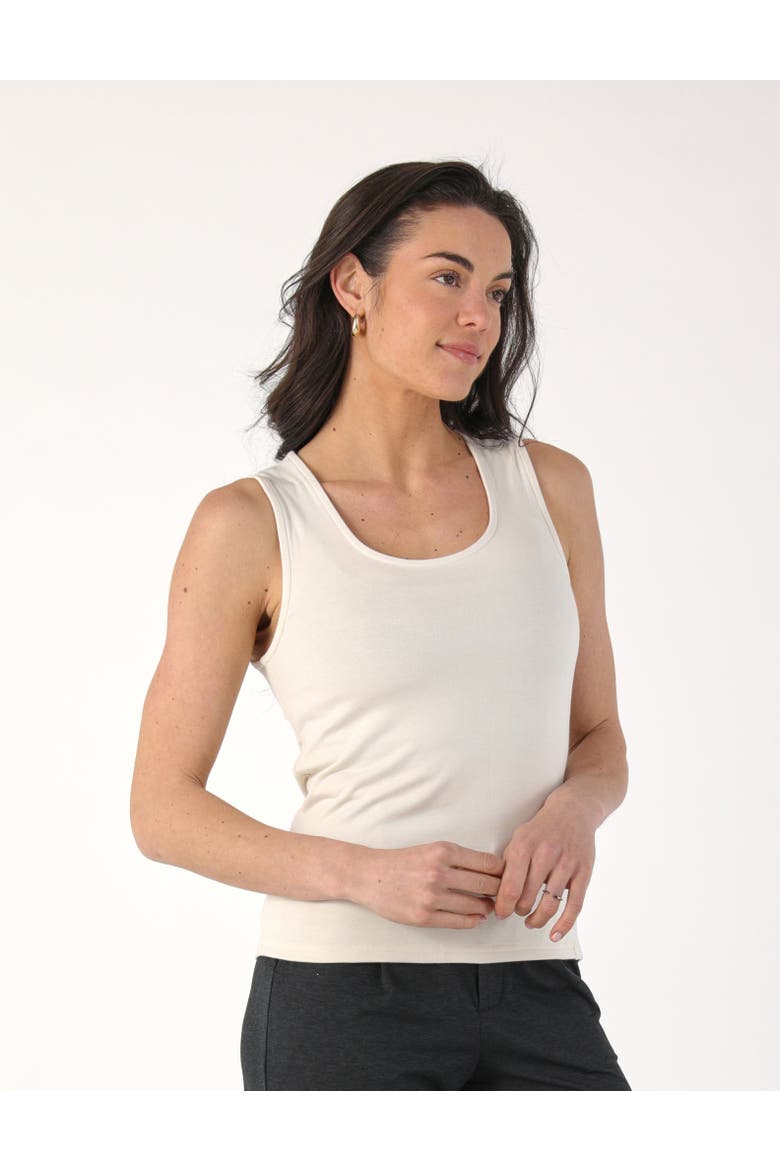 Cassie Tank, Alternate, color, Oatmilk
