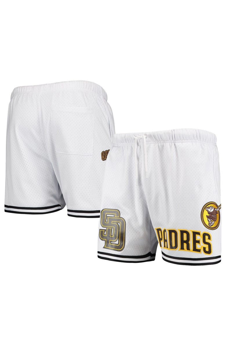 PRO STANDARD Men's Pro Standard White San Diego Padres Logo Mesh Shorts, Main, color, White