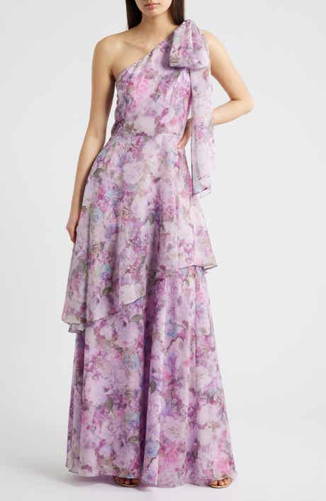 Amara Floral One-Shoulder Gown