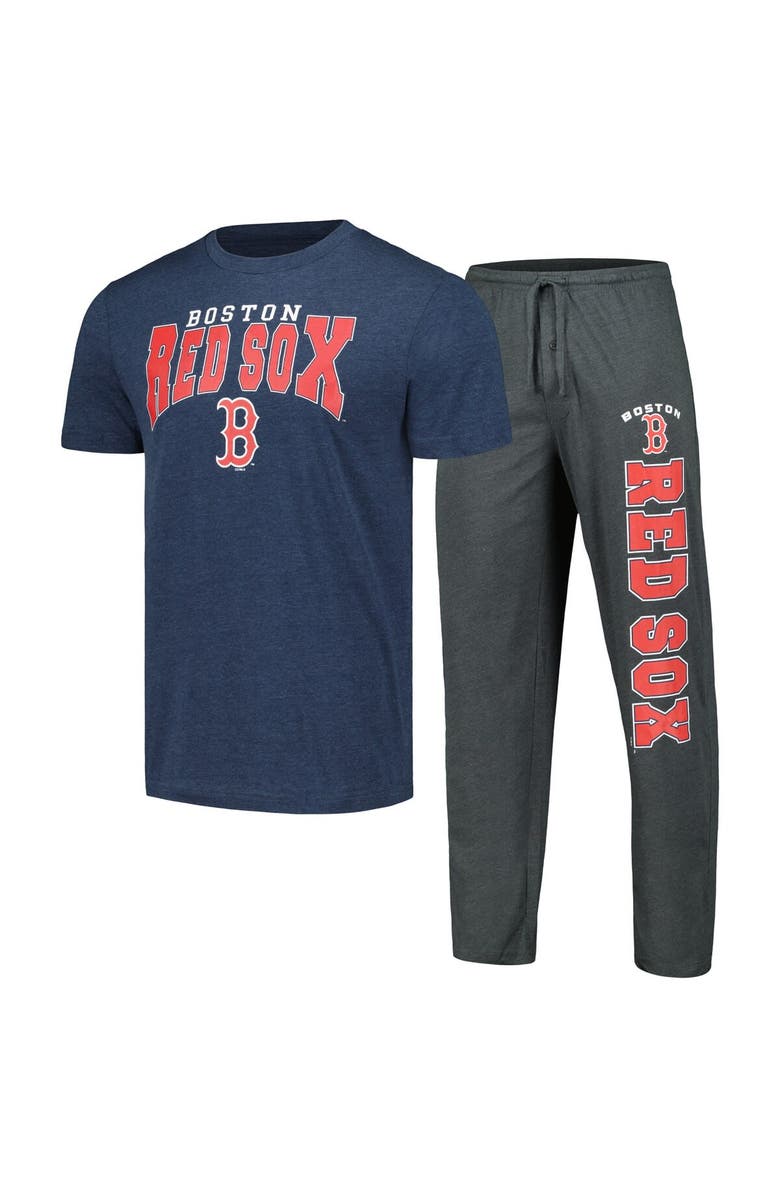 CONCEPTS SPORT Men's Concepts Sport Charcoal/Navy Boston Red Sox Meter T-Shirt & Pants Sleep Set, Main, color, Charcoal