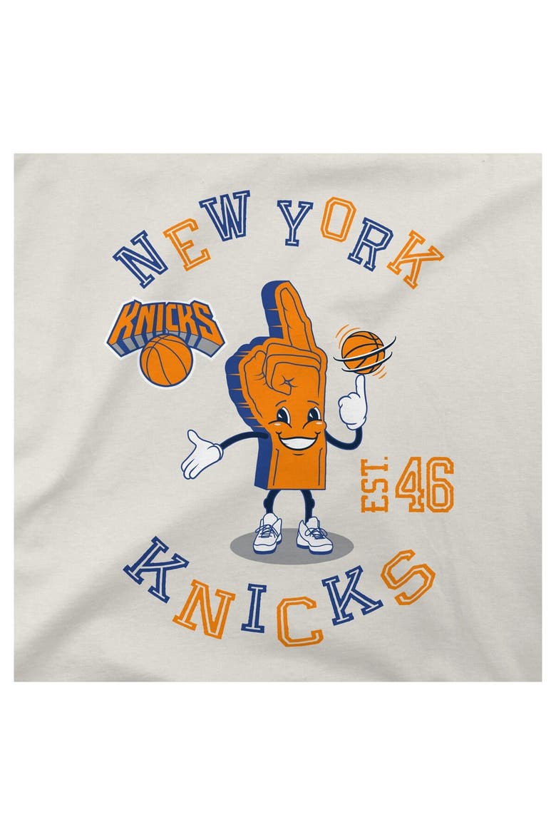 Men's Stadium Essentials  Cream New York Knicks Number One Oversized T-Shirt, Alternate, color, Cream