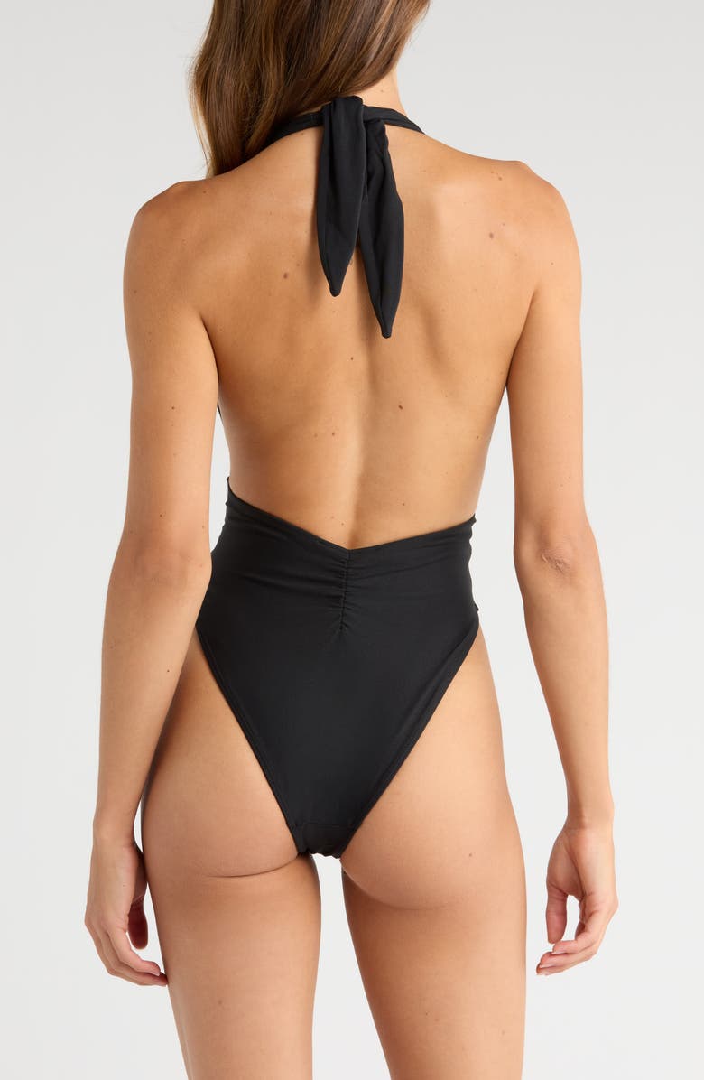 MONTCE Sable Tropez Halter One-Piece Swimsuit, Alternate, color, Sable