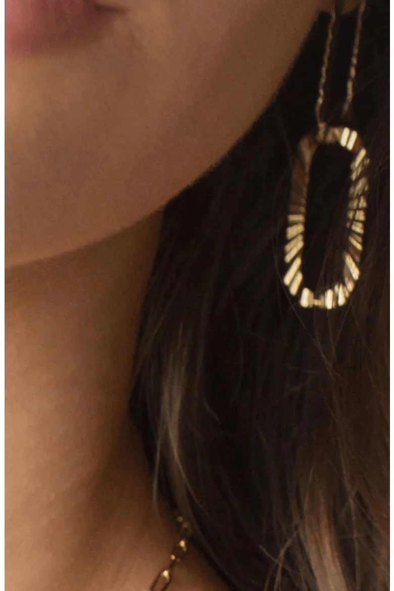 18k Gold Plated Sterling Silver Jessica Oval Mismatching Earrings Gift Idea, Alternate, color, Gold