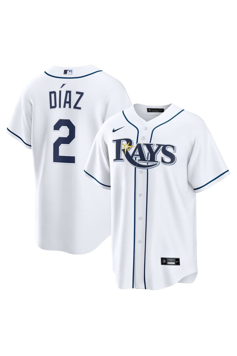 Men's Nike Yandy Díaz White Tampa Bay Rays Home Replica Jersey, Alternate, color, White