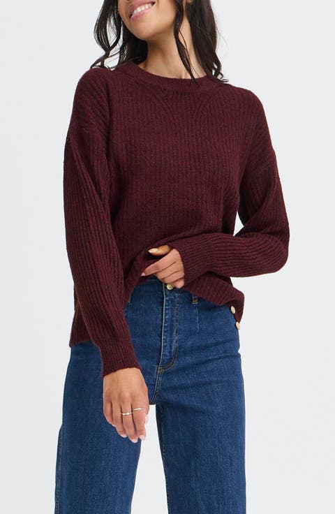 Onema Long Sleeve Crewneck Knit Sweater