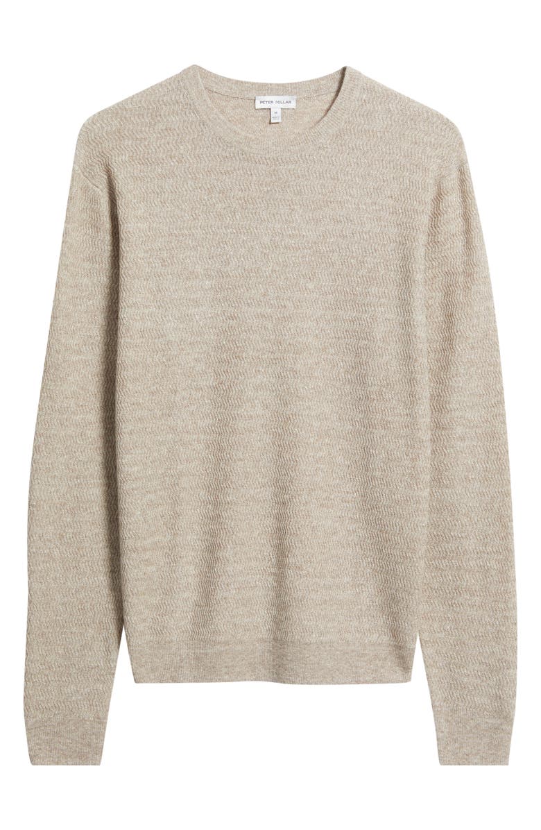 Peter Millar Crosswinds Texture Sweater, Main, color, Poplar Brown