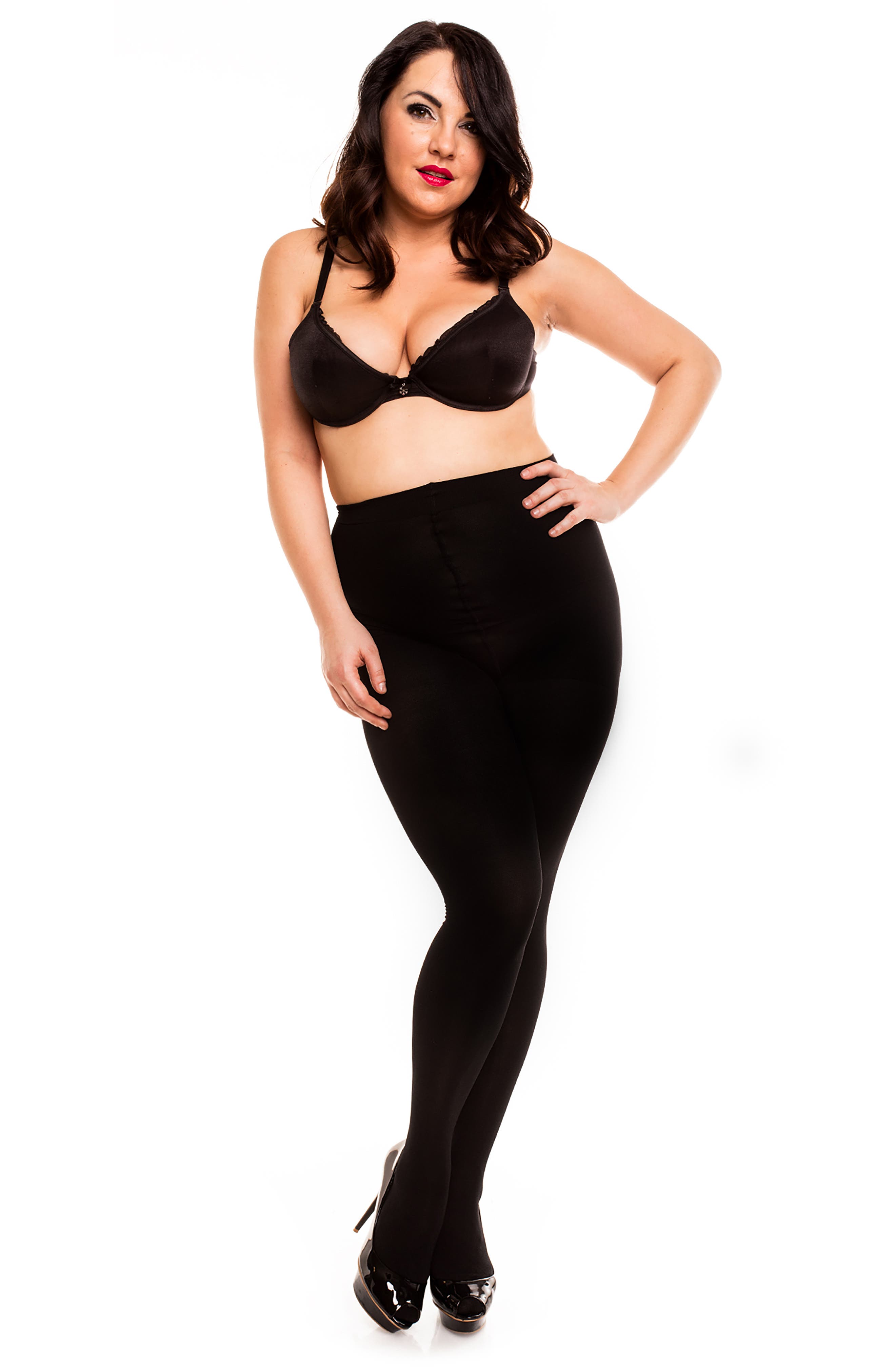 Glamory Hosiery Sweater Tights In Black